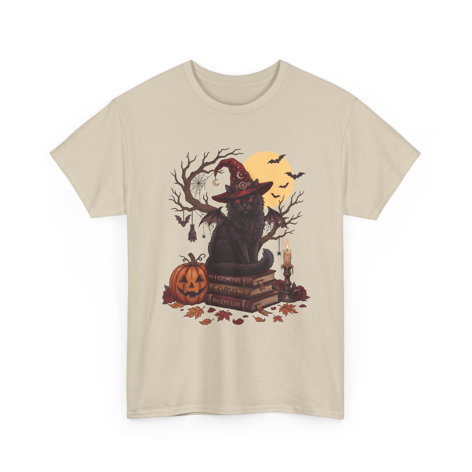 Ancient Lore Bat-Winged Black Cat Shirt — Gothic Witchy Halloween T-Shirt