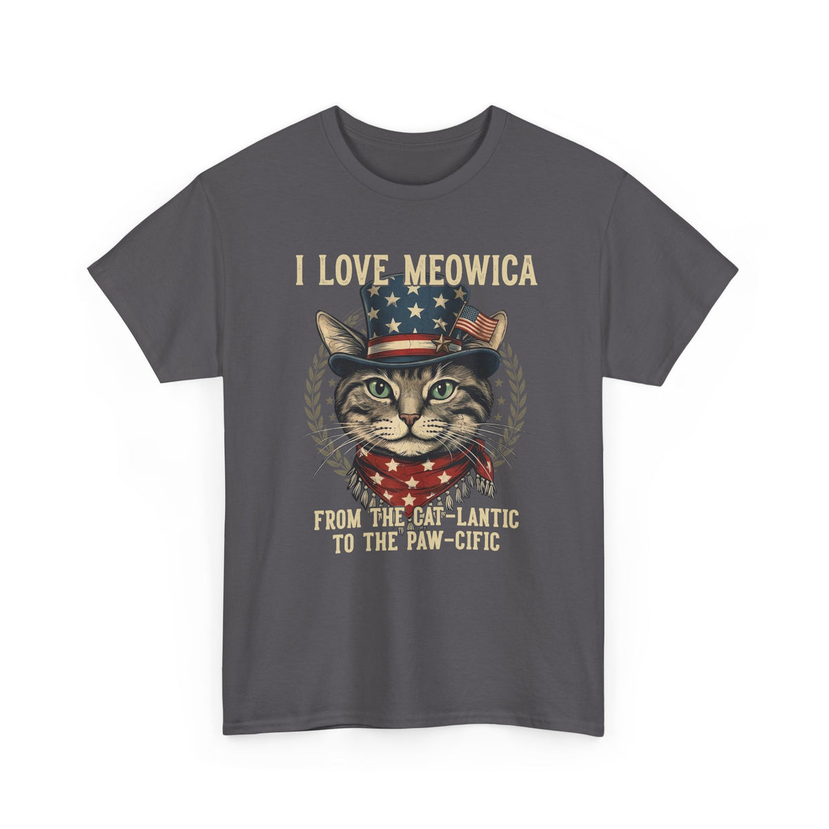 I Love MEOWICA Cat T-Shirt — From the Cat-lantic to the Paw-cific