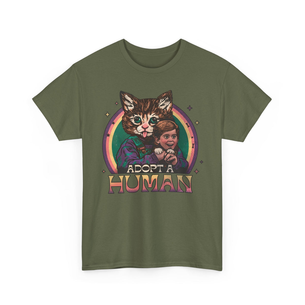 Adopt a Human Funny Cat T-Shirt