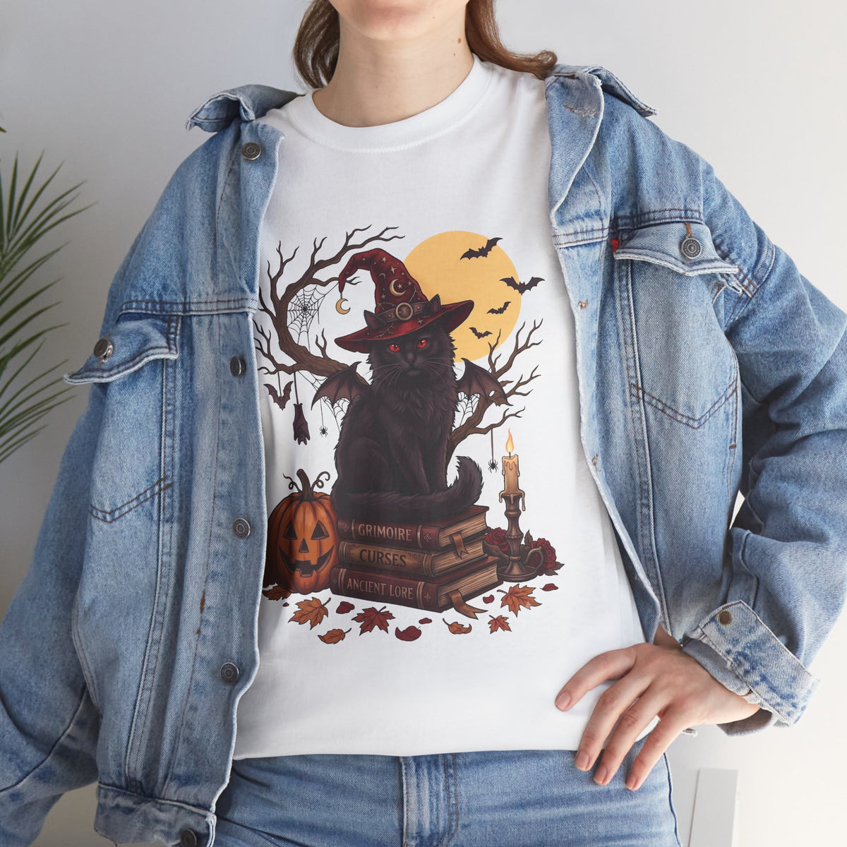 Ancient Lore Bat-Winged Black Cat Shirt — Gothic Witchy Halloween T-Shirt
