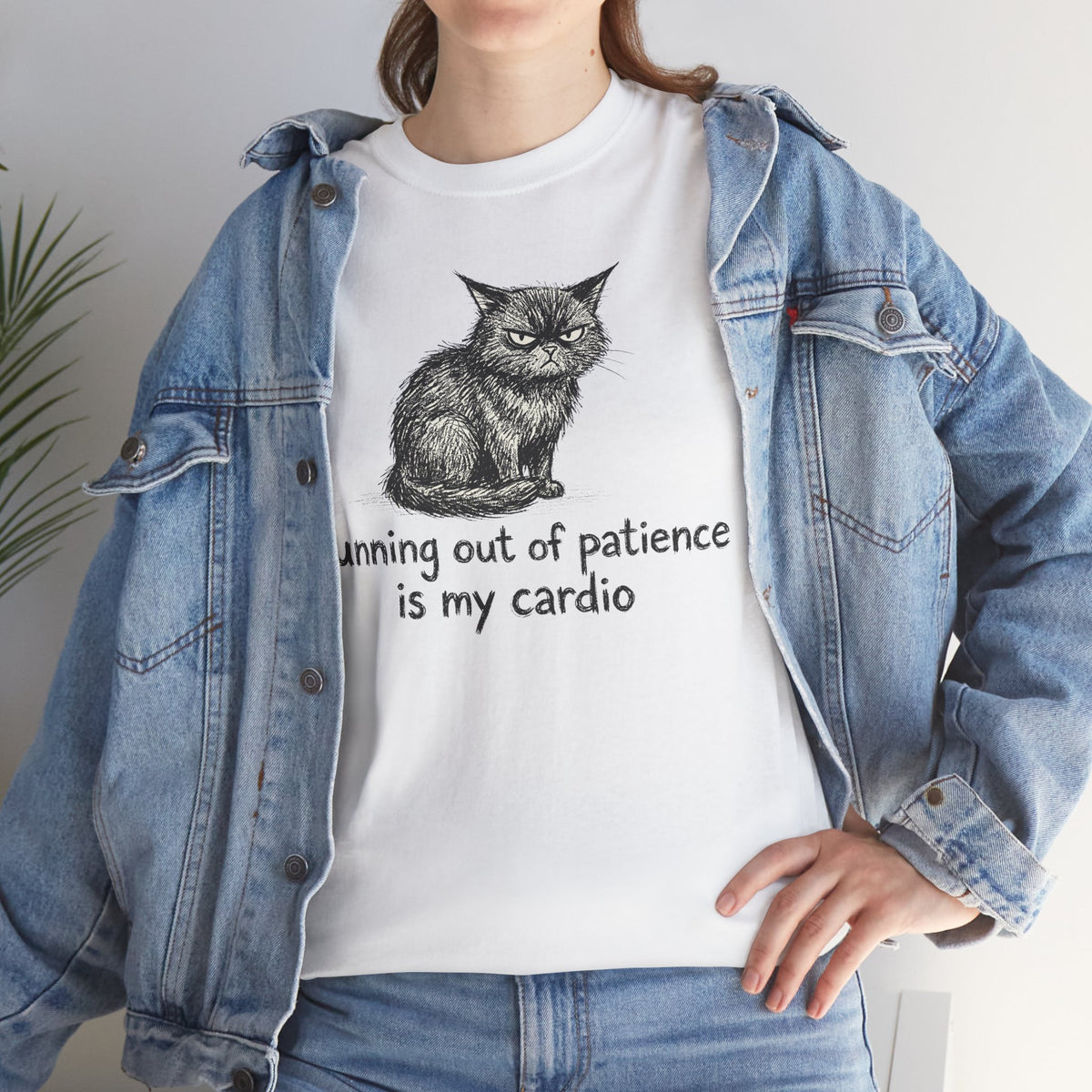Running Out Of Patience Is My Cardio Cat T-Shirt