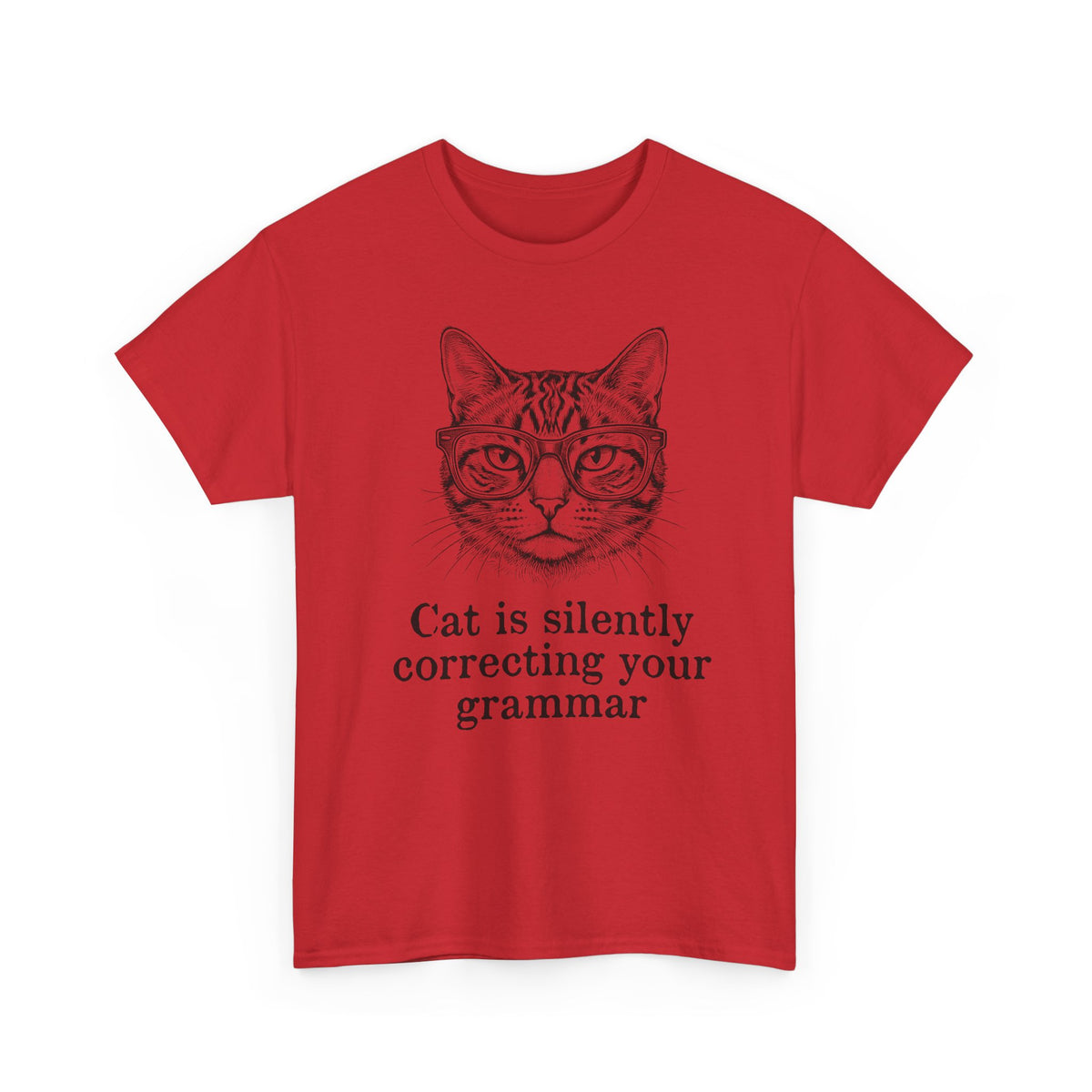 Cat Is Silently Correcting Your Grammar T-Shirt — Funny Grammar Cat Tee