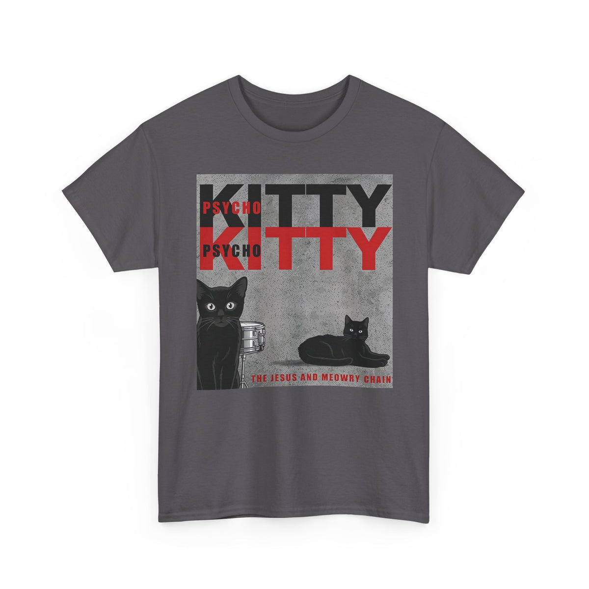 Kitty Tee Retro Black Cat Graphic T‑Shirt