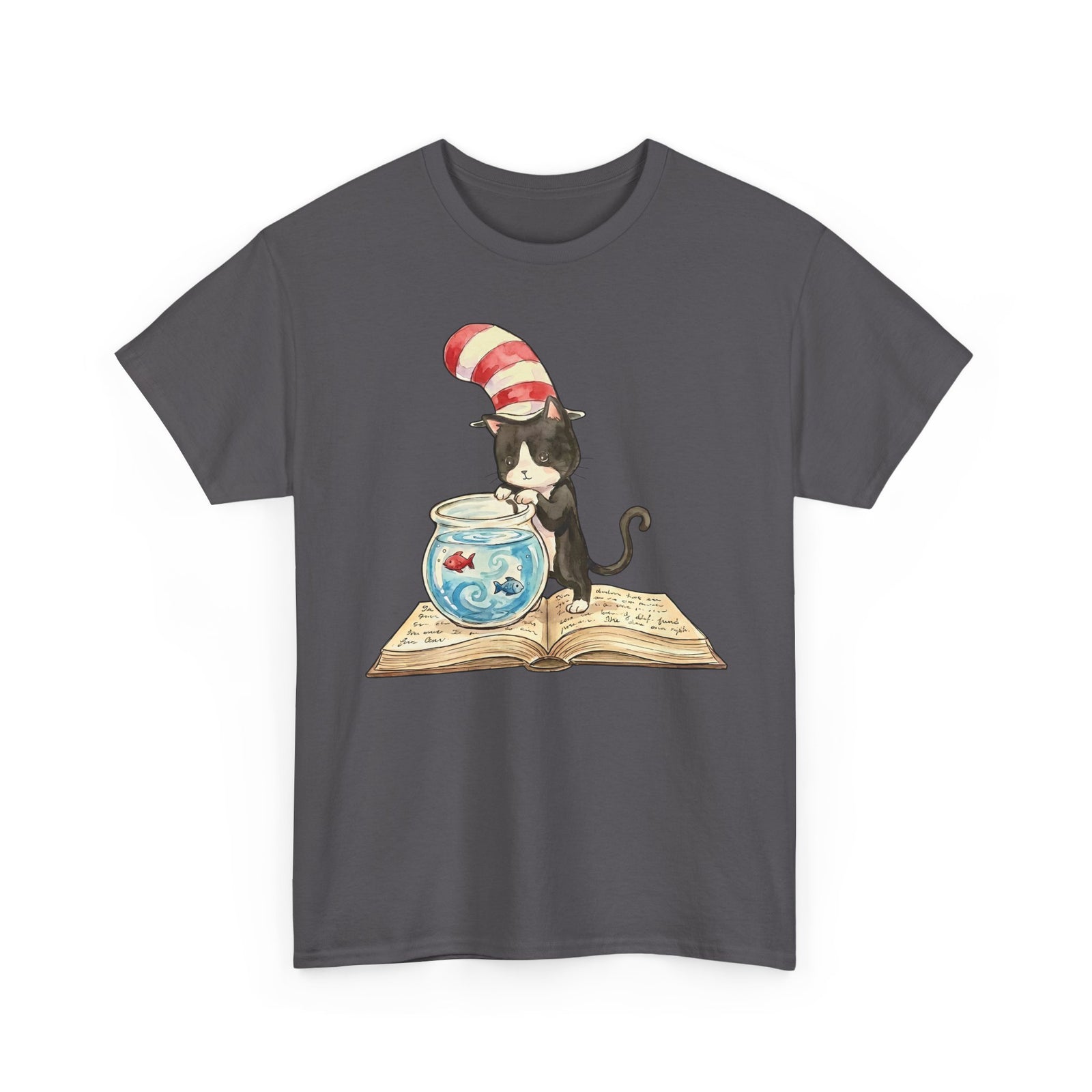 Tuxedo Cat 'Red Fish Blue Fish' T-Shirt