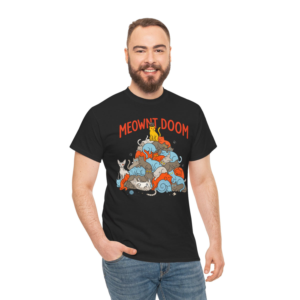 Meownt Doom T-Shirt — Funny Cat 'meownt doom' Graphic Tee