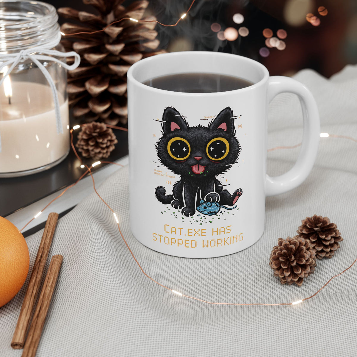 CAT.EXE Has Stopped Working Ceramic Mug