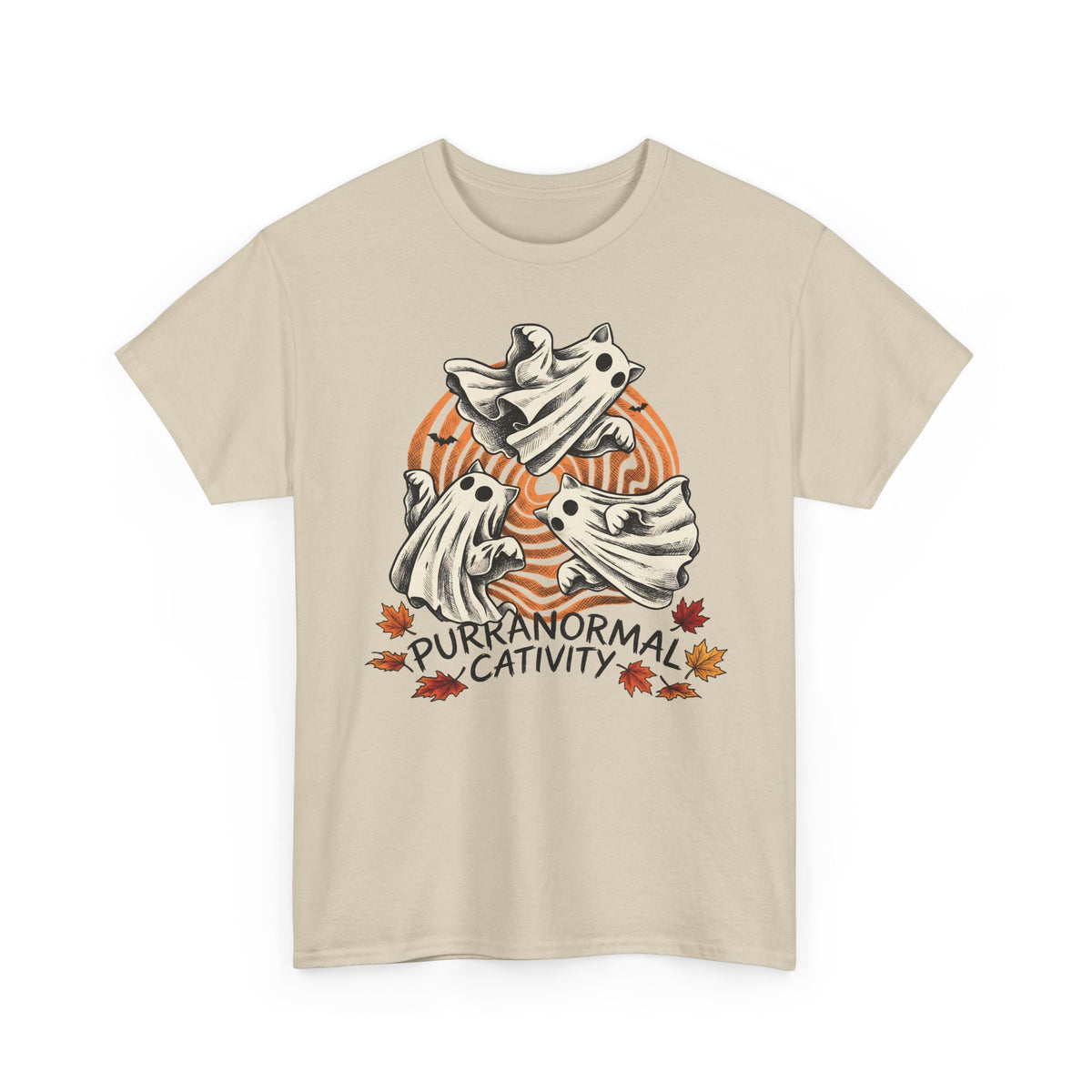 Purranormal Cativity T-Shirt — Funny Halloween Ghost Cats Tee