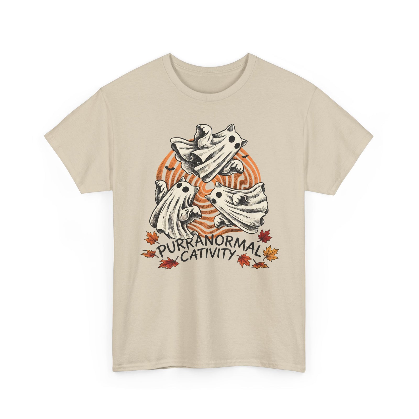 Purranormal Cativity T-Shirt — Funny Halloween Ghost Cats Tee