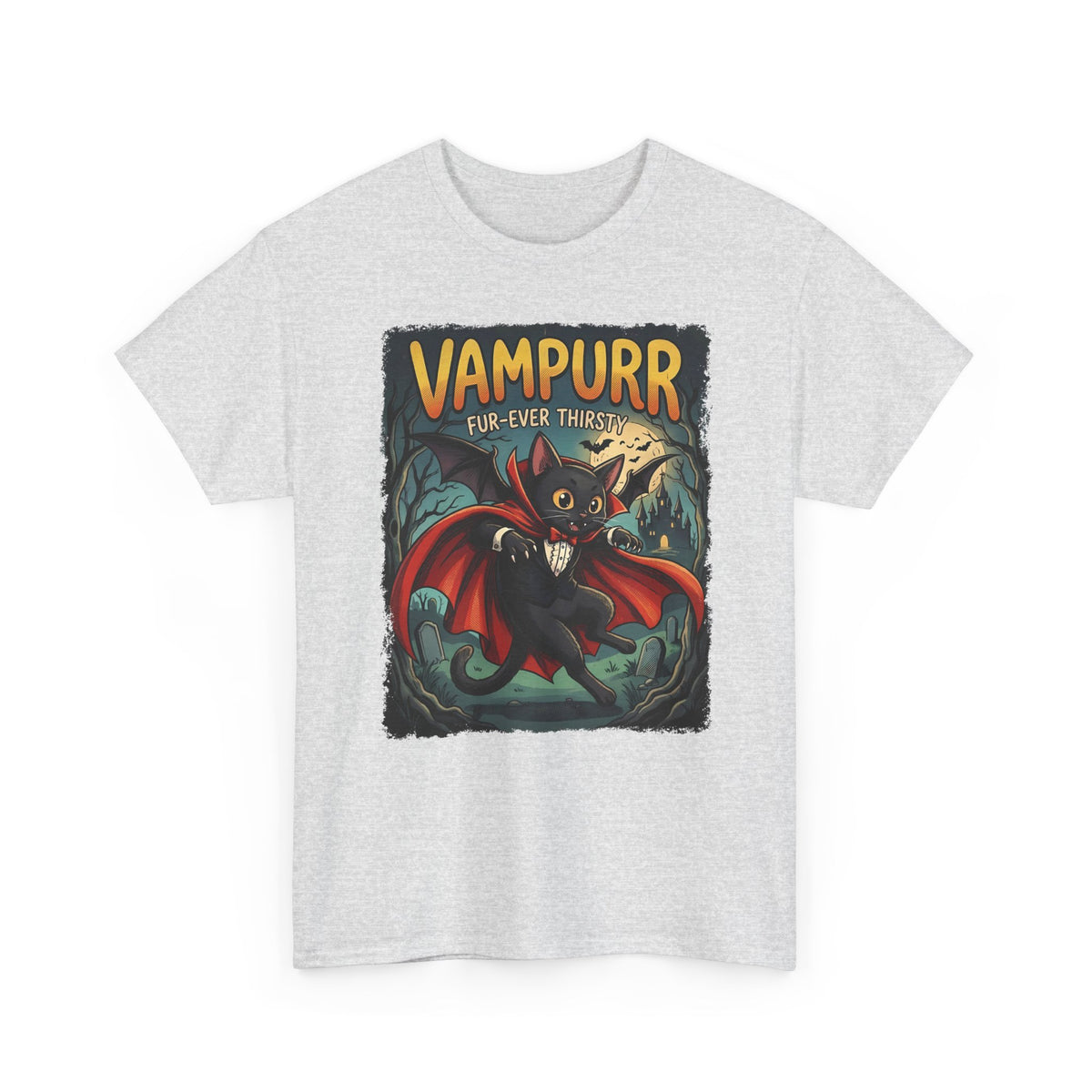 Vampurr 'Fur-ever Thirsty' Cat Vampire T-Shirt