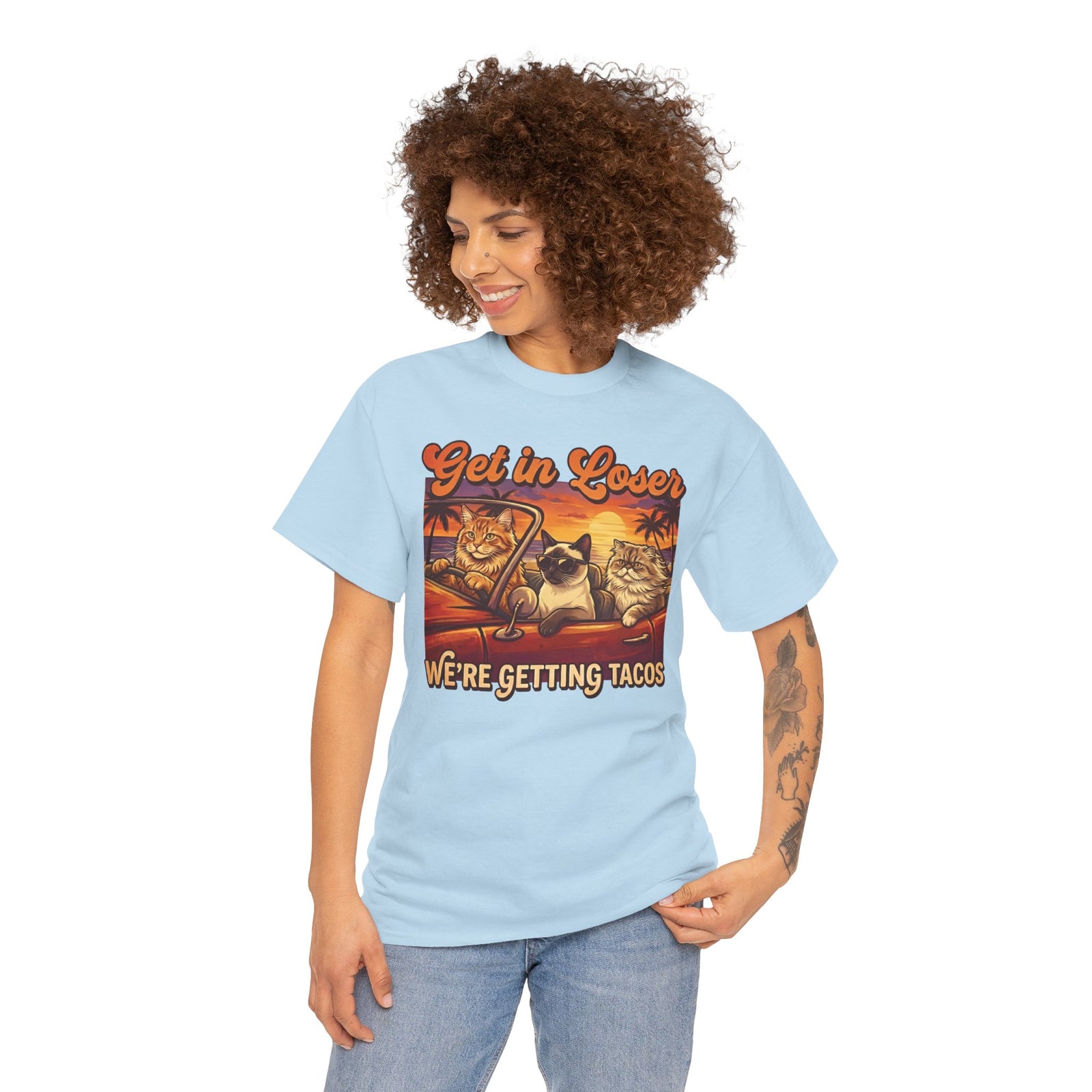 Get In Losers We're Getting Tacos Cats T-Shirt