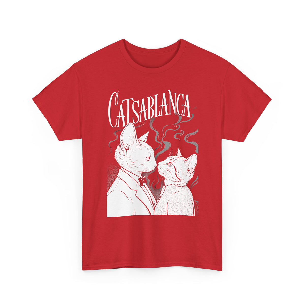 Catsablanca Graphic Tee — Retro Noir Cat Movie Parody T-Shirt