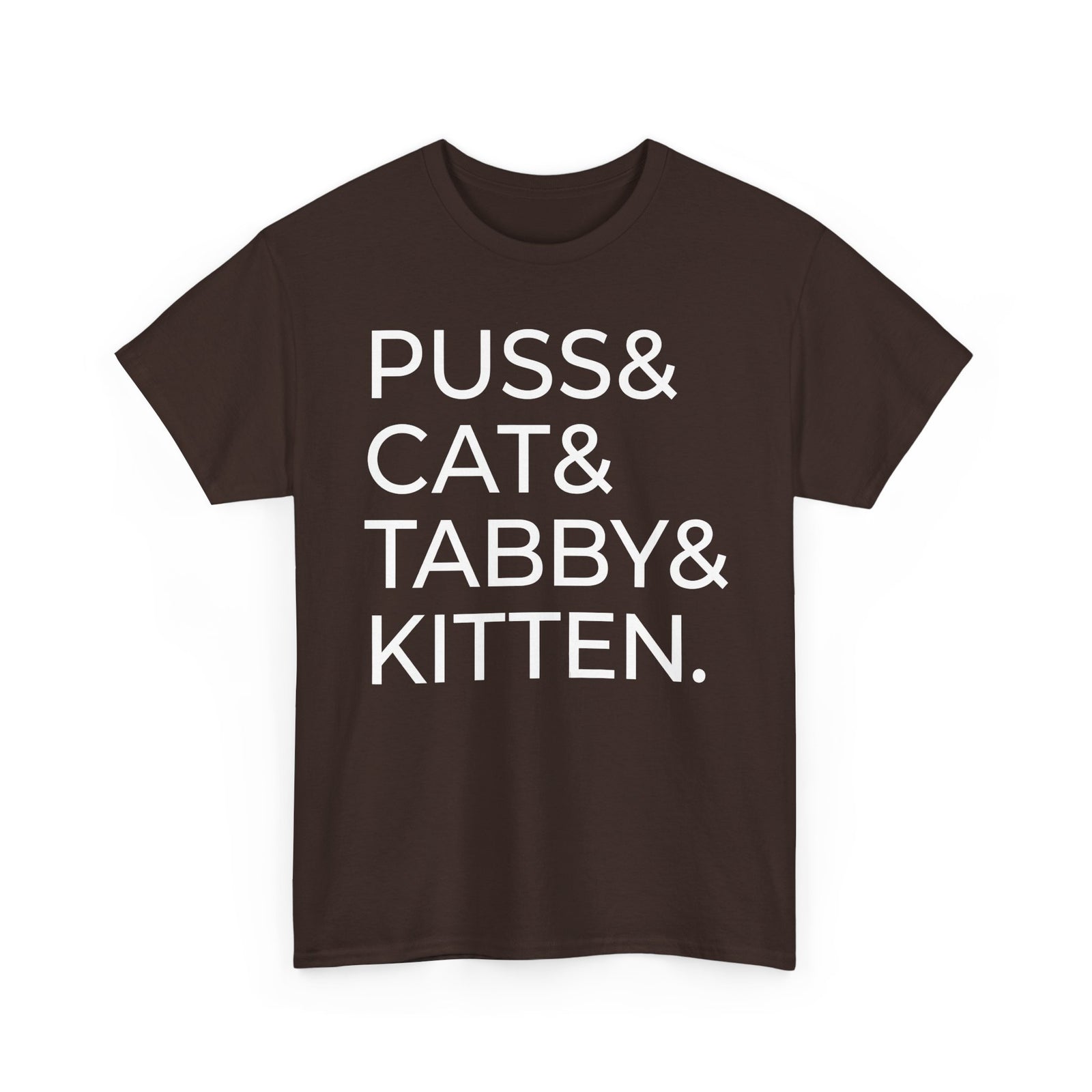Puss and Kitten Cat Tee — Cute Tabby Cat Graphic T-Shirt