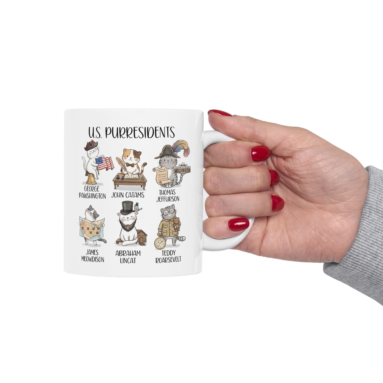 US Purresidents Funny Cat Ceramic Mug