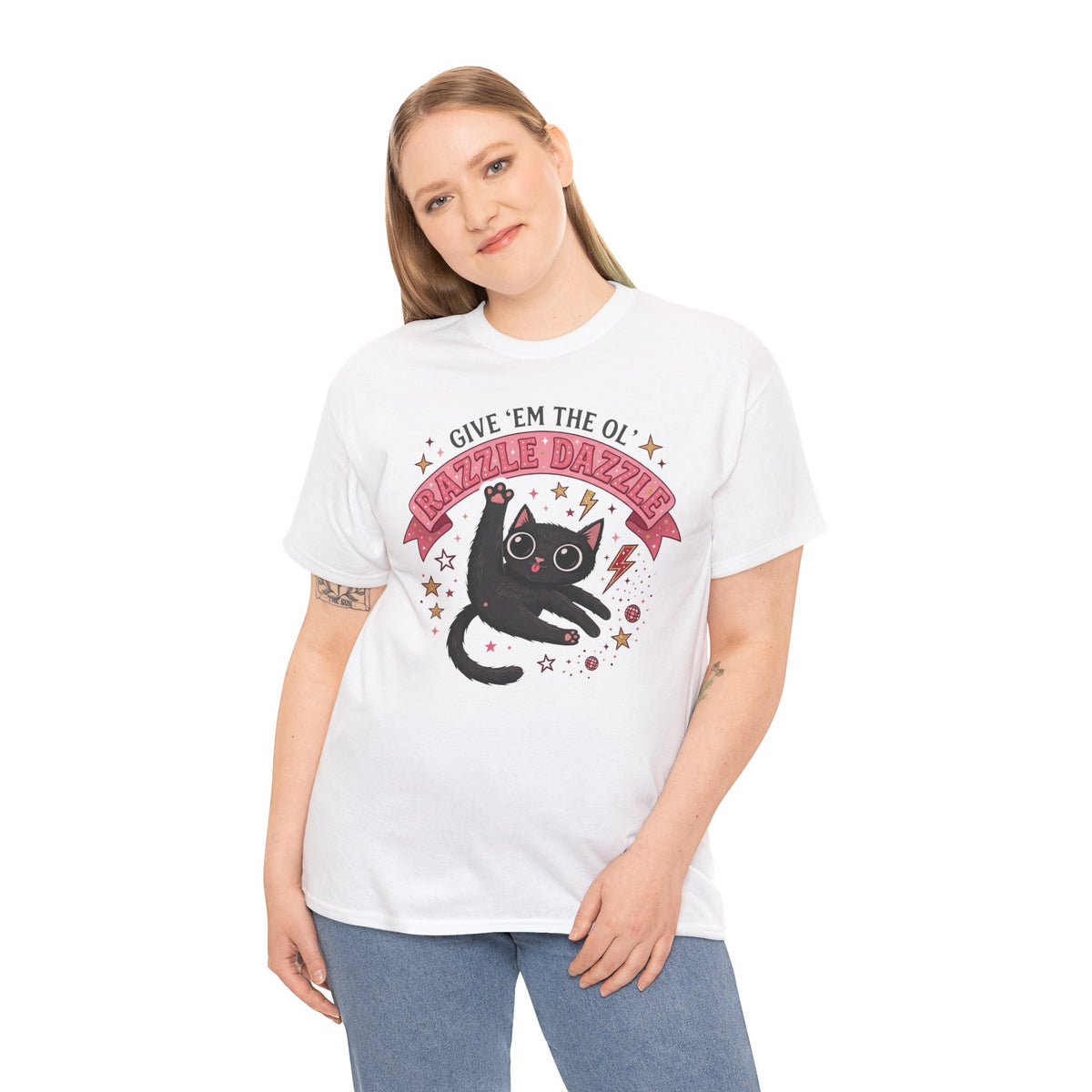 Razzle Dazzle Cat T-Shirt — Give 'em the Ol' Razzle Dazzle