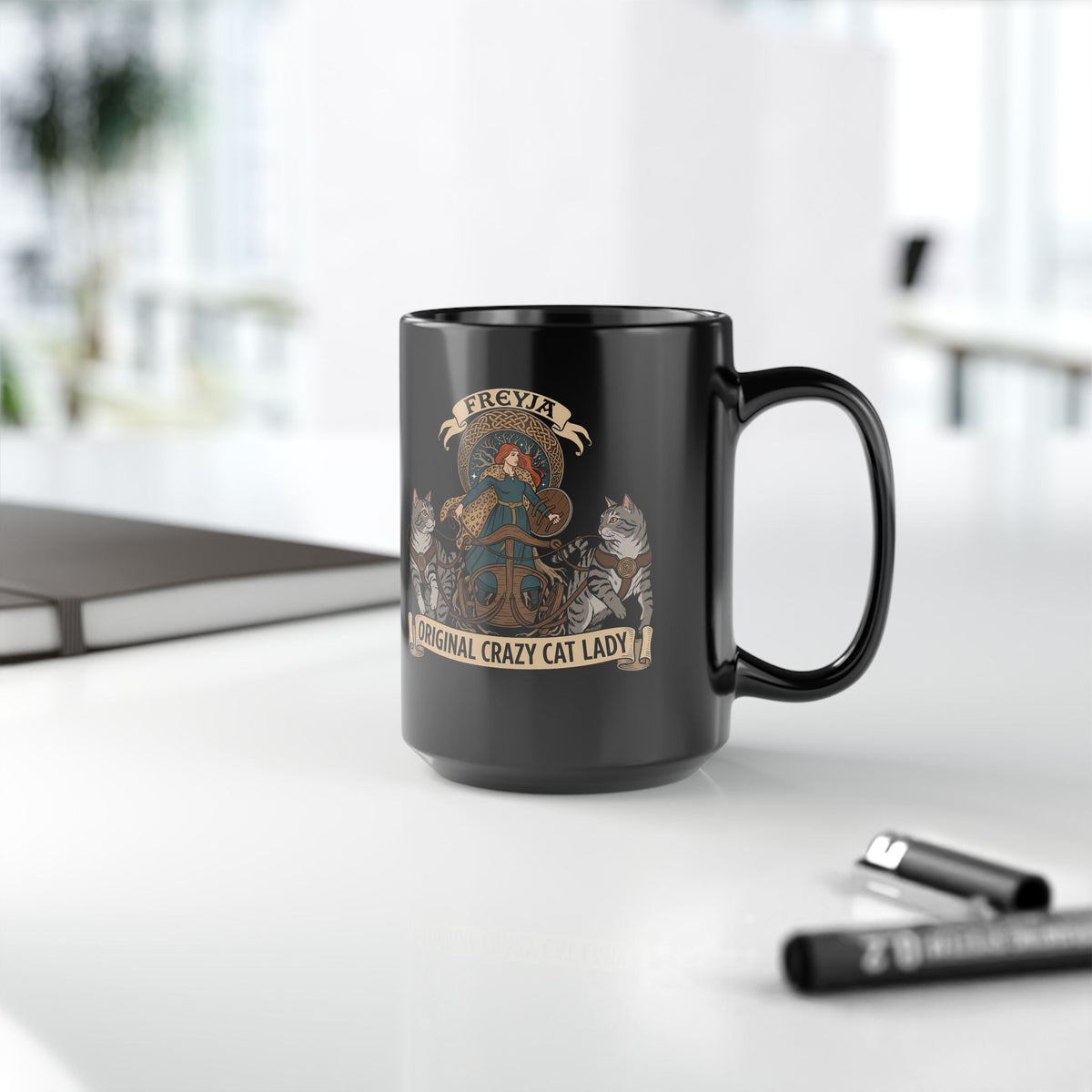 Original Crazy Cat Lady Black Mug