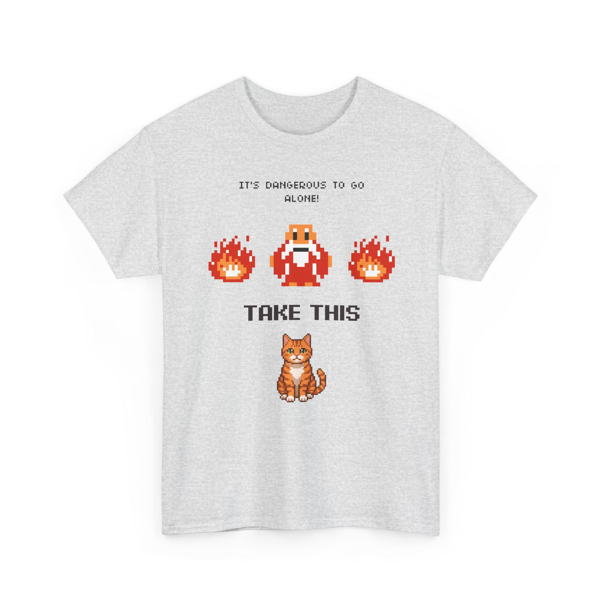 Retro Gamer Cat Shirt, It's Dangerous to Go Alone Take This Cat Tee