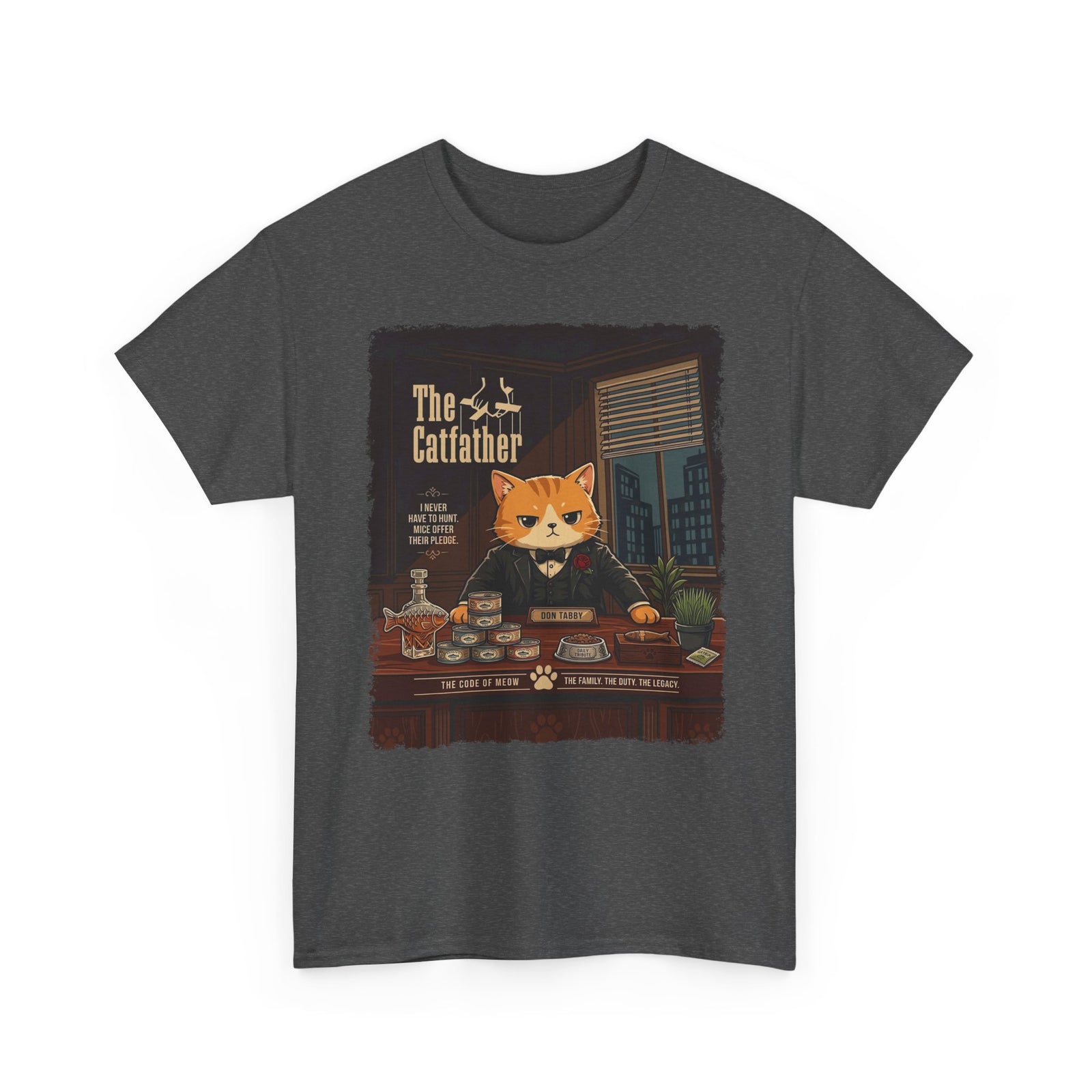 The Catfather T-Shirt — Funny Mafia Cat Tee for Cat Lovers