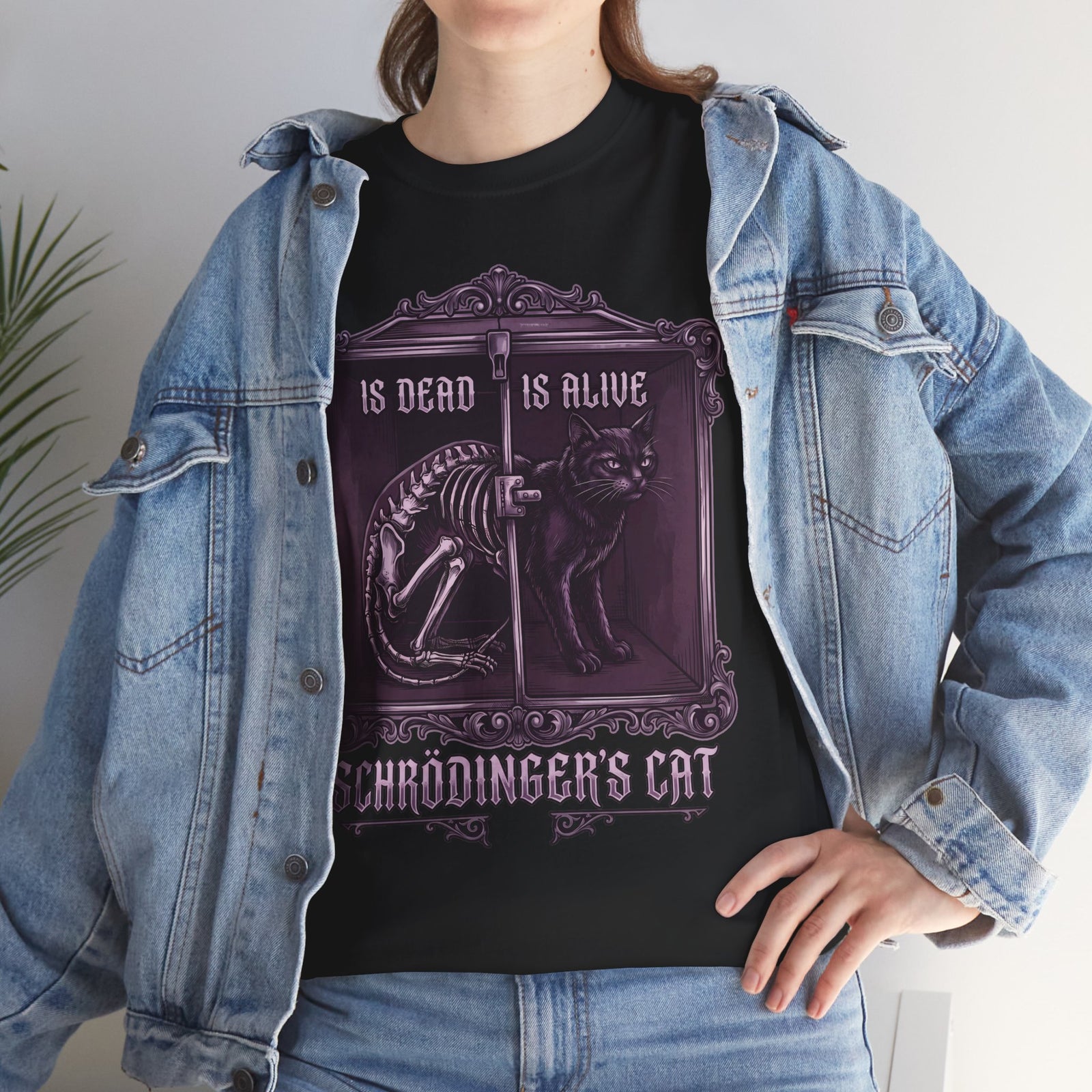 Schrödinger's Cat Is Dead Is Alive T-Shirt — Gothic Science Physics Tee