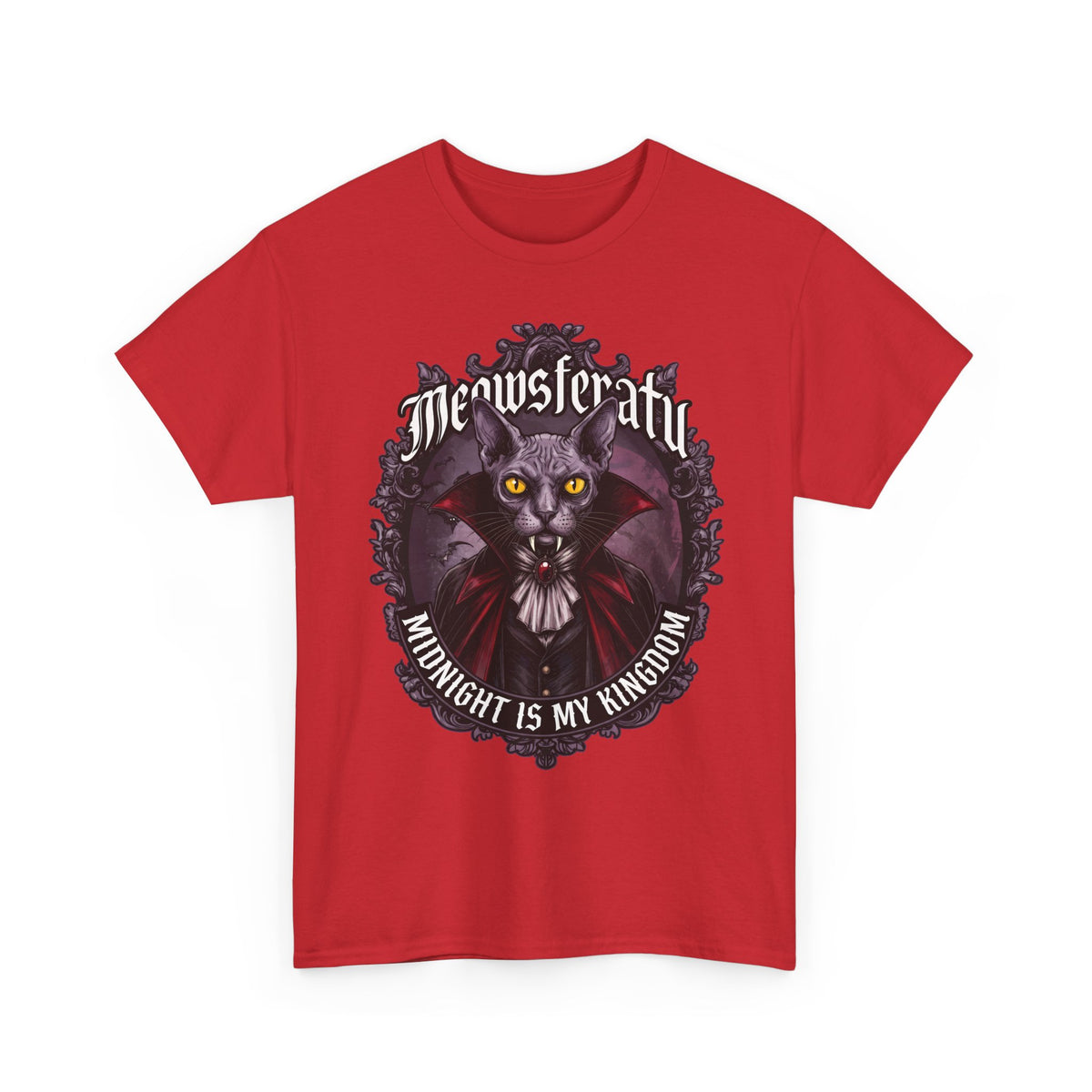 Meowsferatu Vampire Sphynx Cat Shirt — Gothic Dracula Halloween T-Shirt