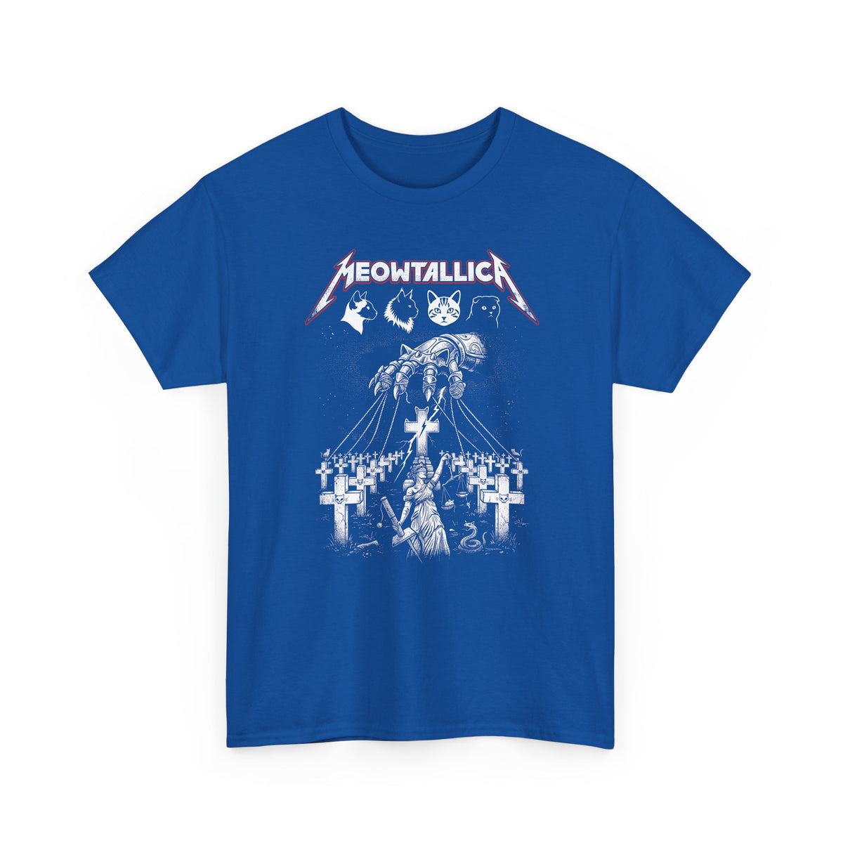 Meowtallica Graphic Tee — Metal Cat Band T-Shirt