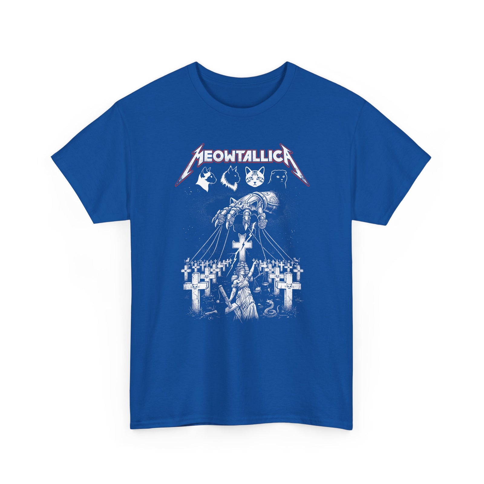 Meowtallica Graphic Tee — Metal Cat Band T-Shirt