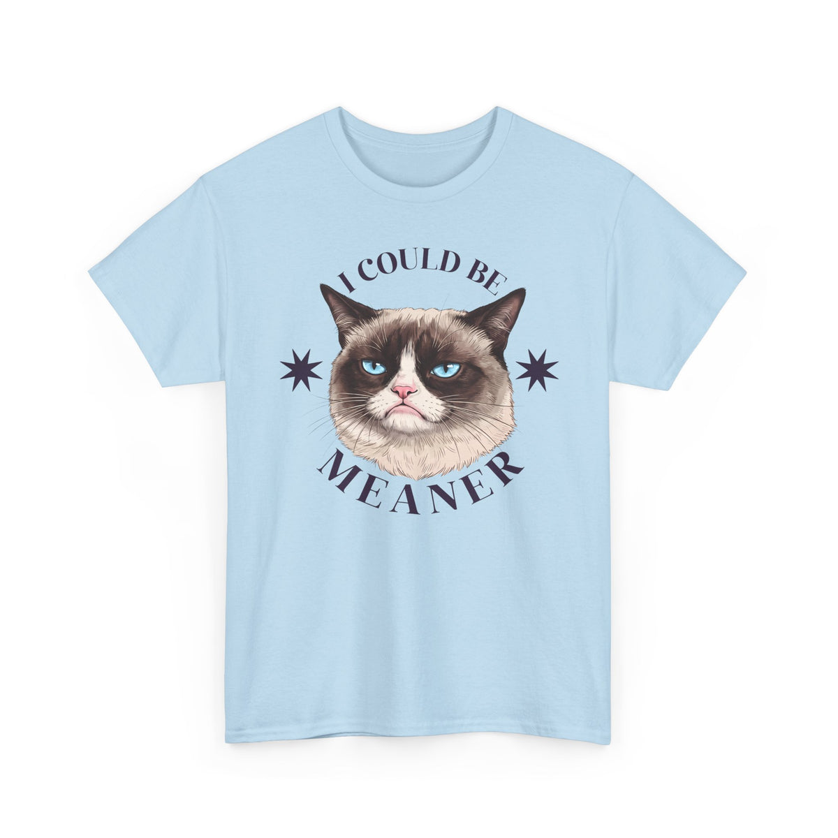 I Could Be Meaner T-Shirt — Funny Grumpy Cat Graphic Tee