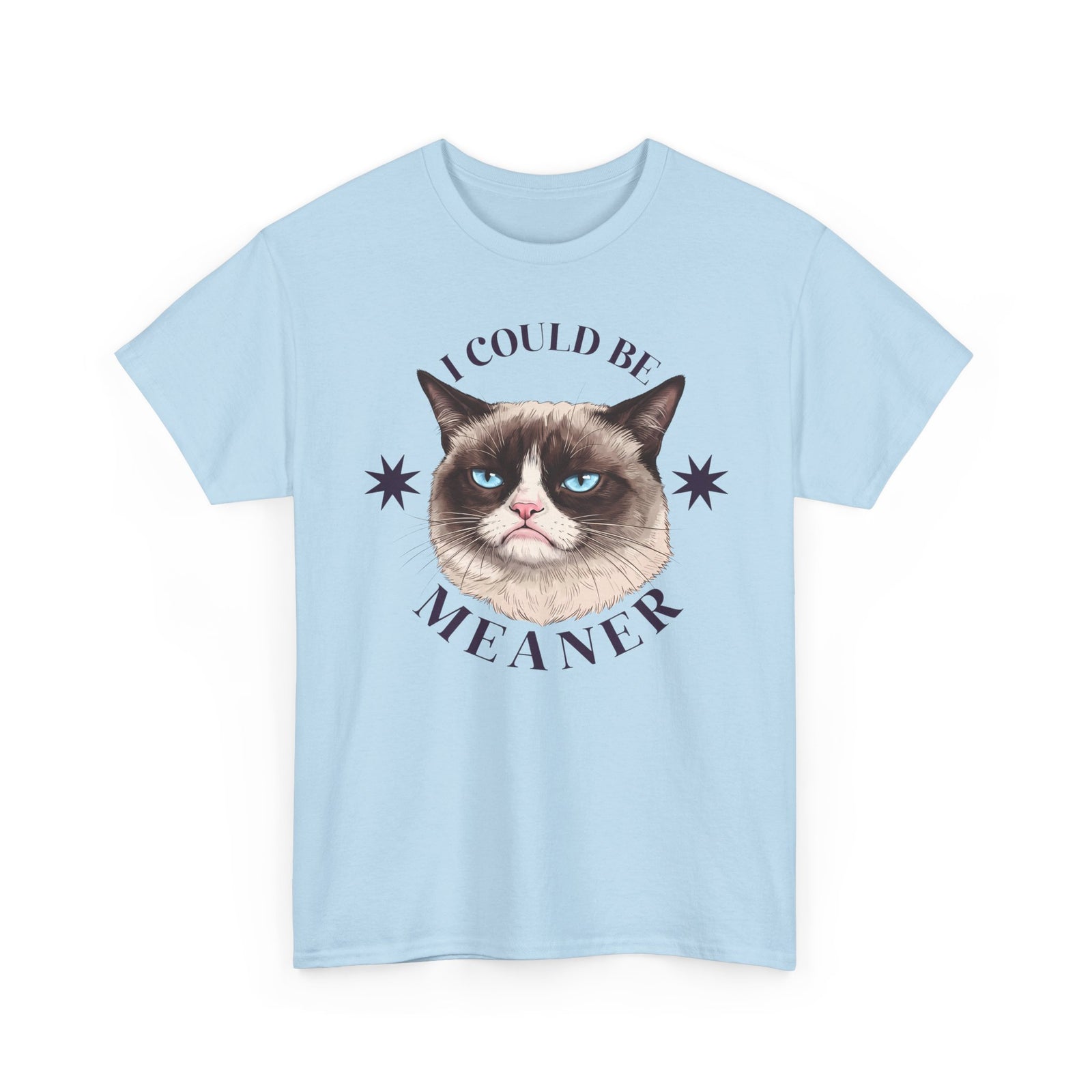 I Could Be Meaner T-Shirt — Funny Grumpy Cat Graphic Tee