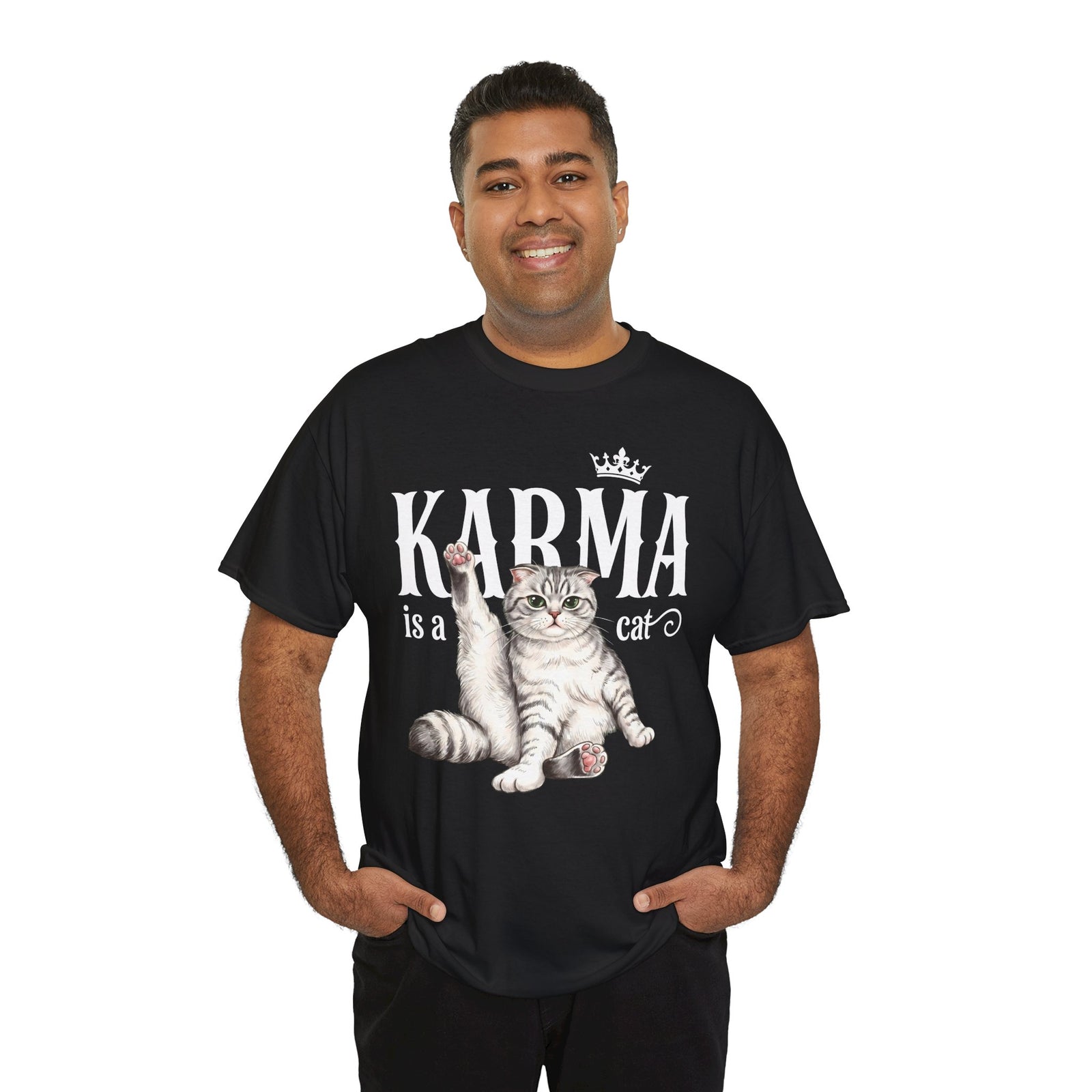 "Karma is a Cat" Funny Sassy Feline T-Shirt