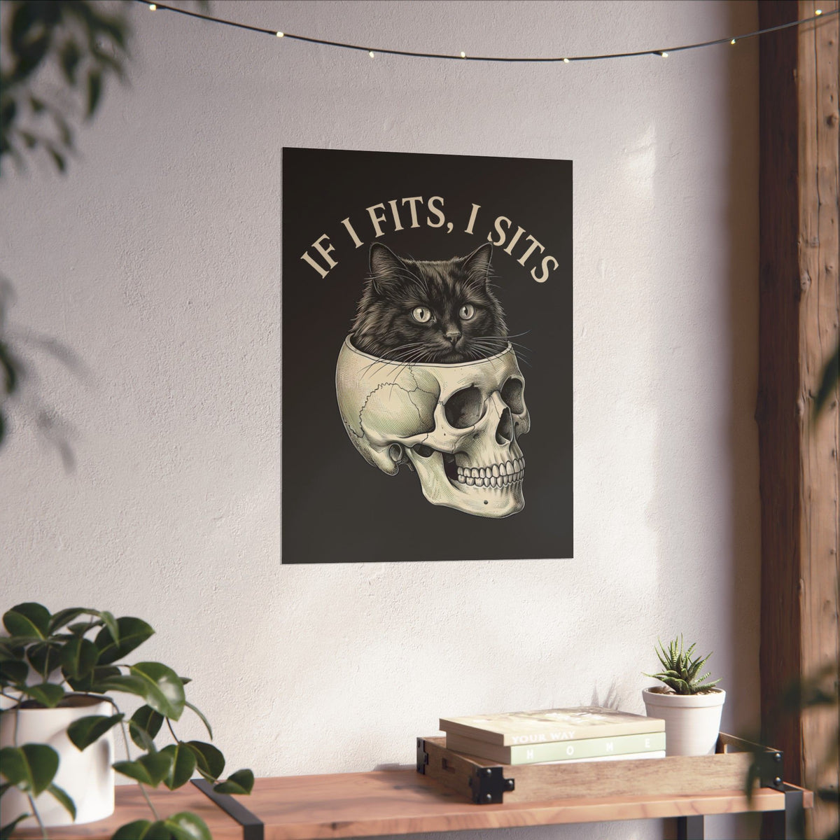 Cat 'If I Fits I Sits' Poster