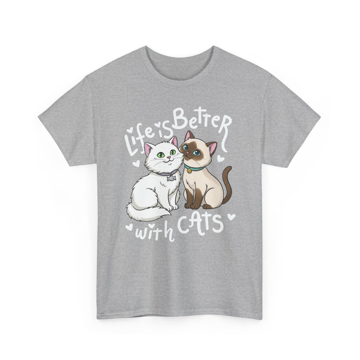 Life is Better with Cats T-Shirt - Cute Cat Lover Gift Shirt