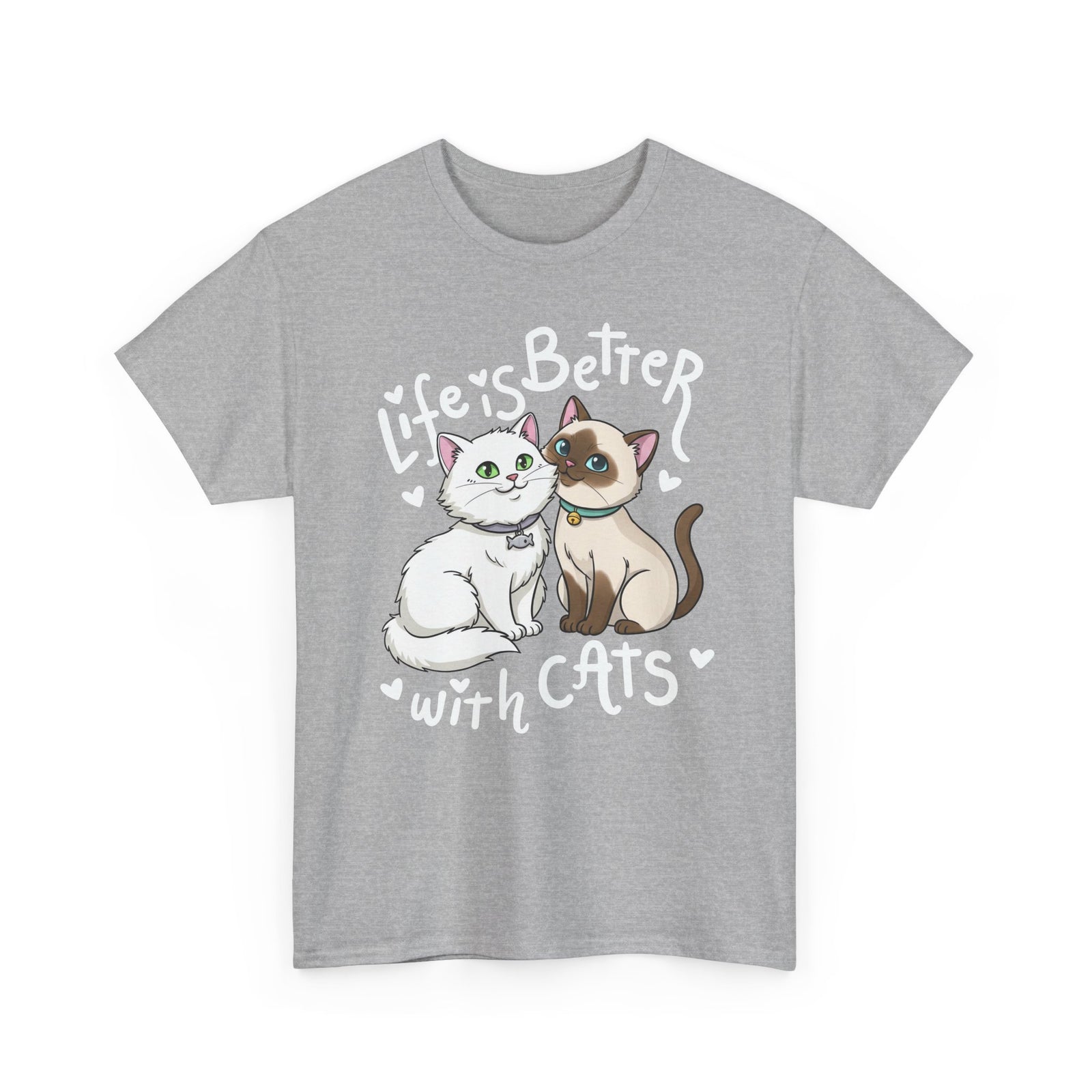Life is Better with Cats T-Shirt - Cute Cat Lover Gift Shirt