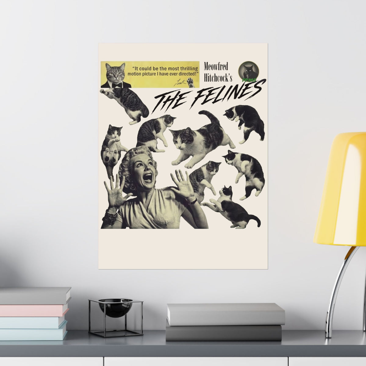 Retro Felines Poster — Vintage Cat Graphic Poster