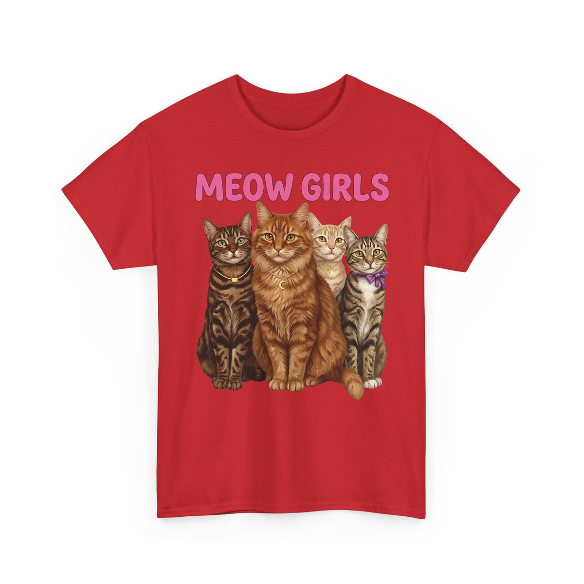 Meow Girls Cat Tee — Cute Graphic Cats Shirt for Cat Lovers