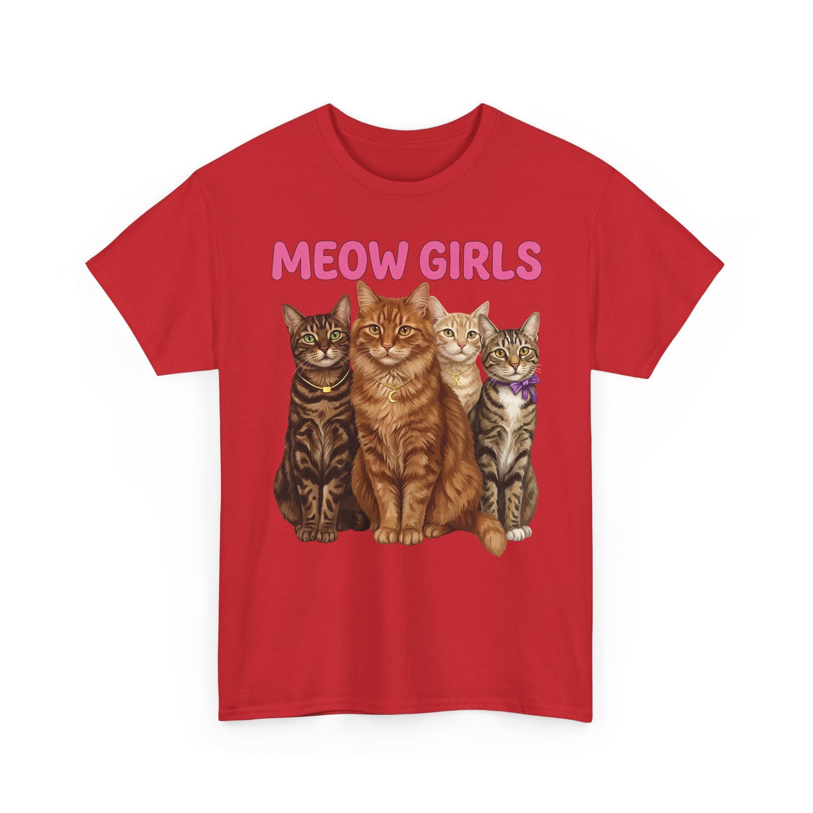 Meow Girls Cat Tee — Cute Graphic Cats Shirt for Cat Lovers