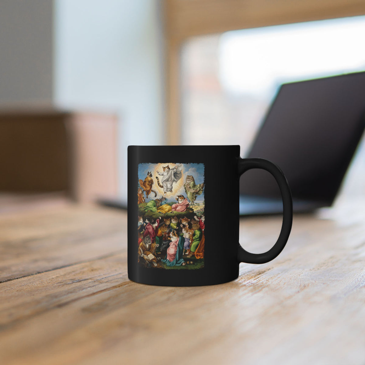 Transfiguration Cats Black Mug