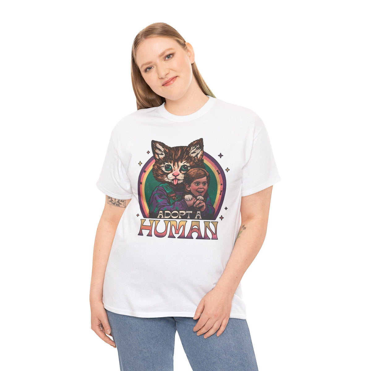 Adopt a Human Funny Cat T-Shirt