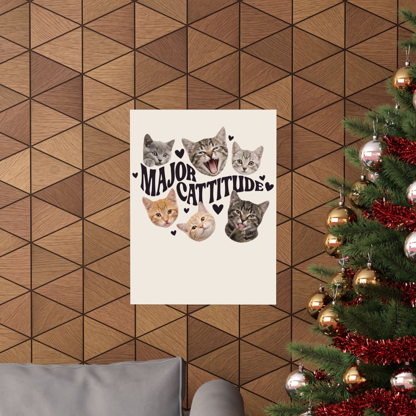 Major Cattitude Poster Funny Cat Attitude Poster