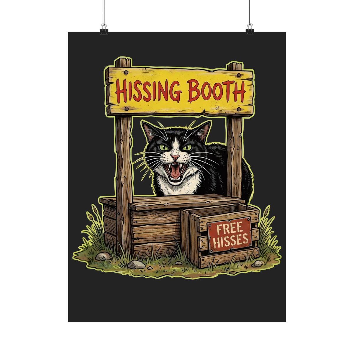 Hissing Booth Cat Poster