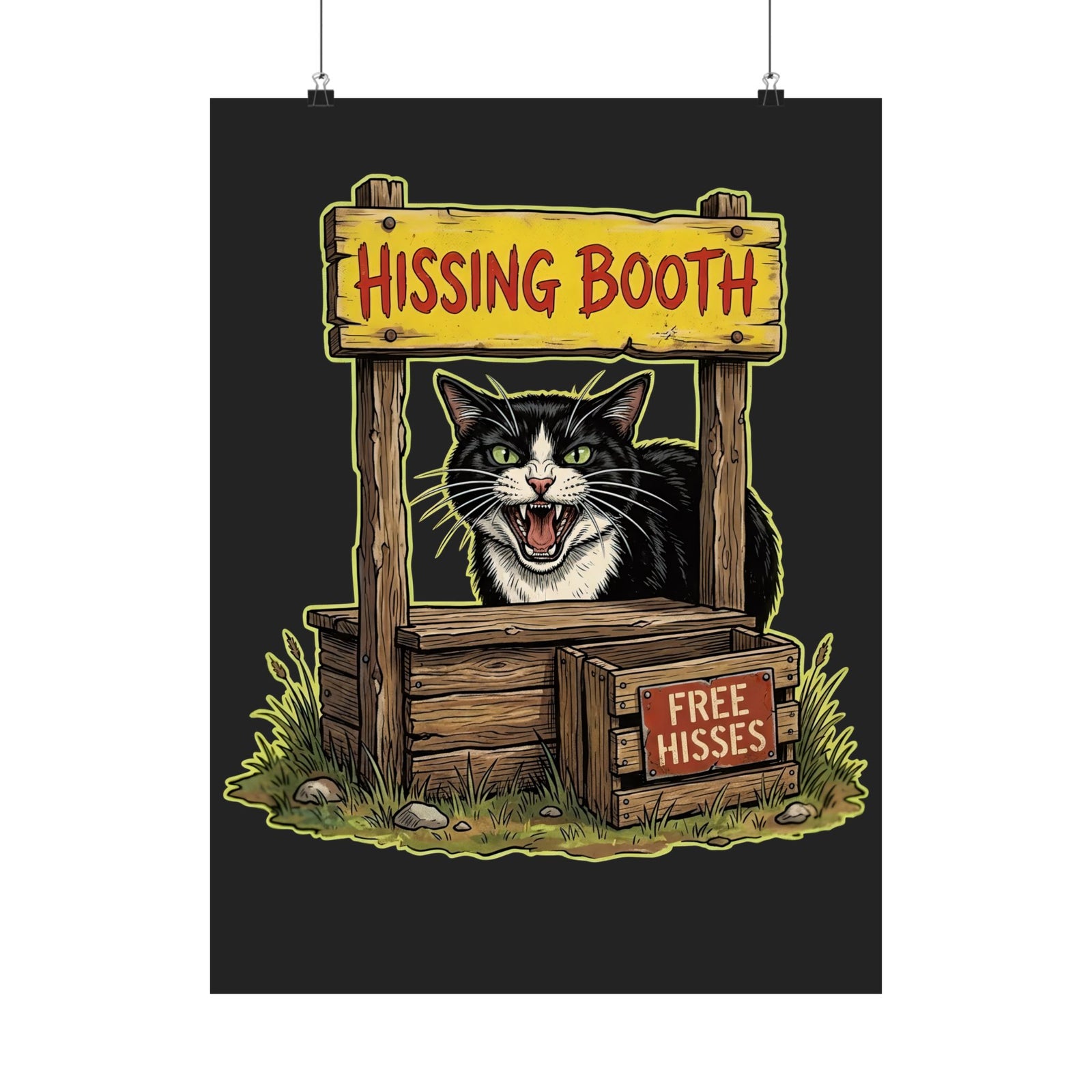 Hissing Booth Cat Poster