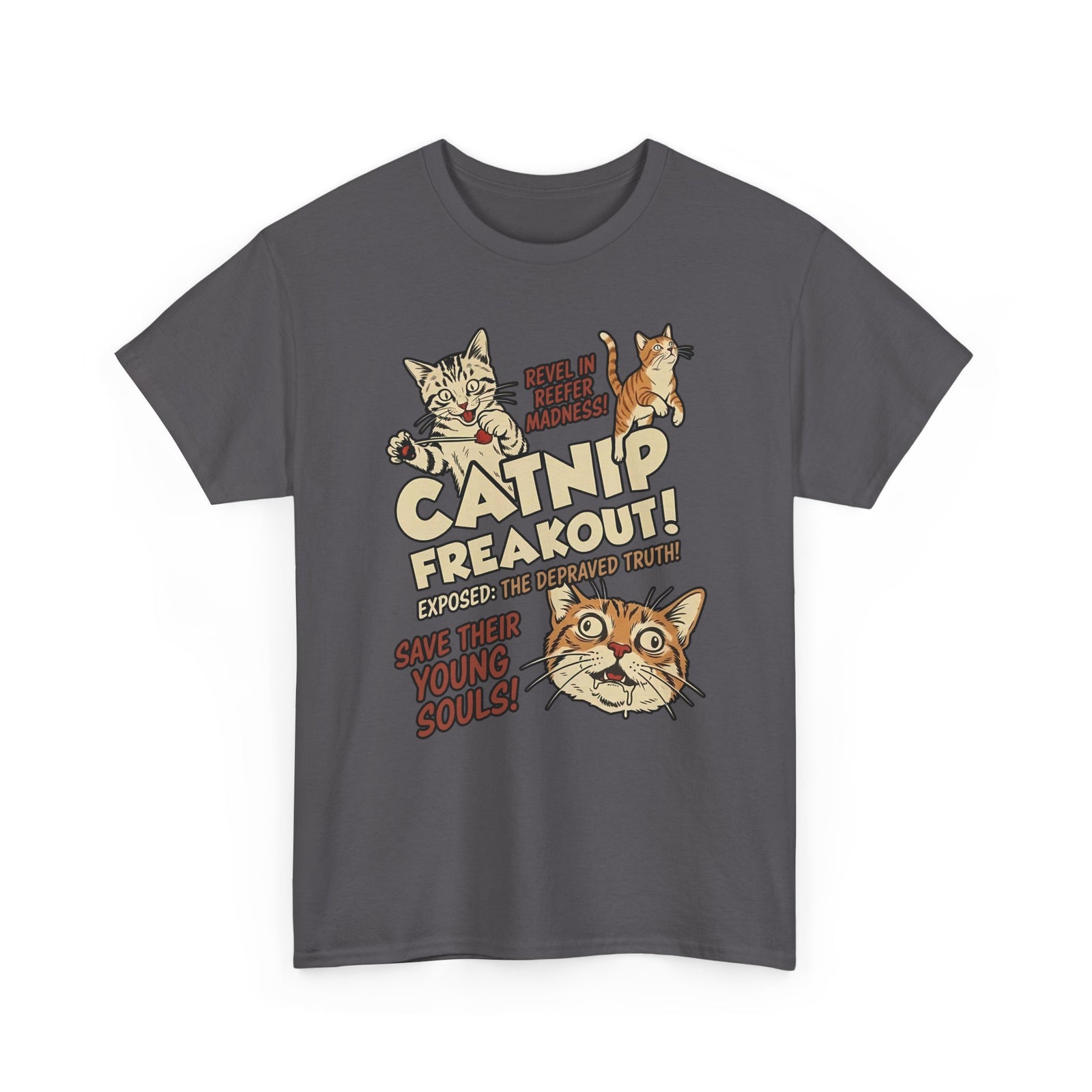 Catnip Freakout T-Shirt — Funny Cat Lover Tee