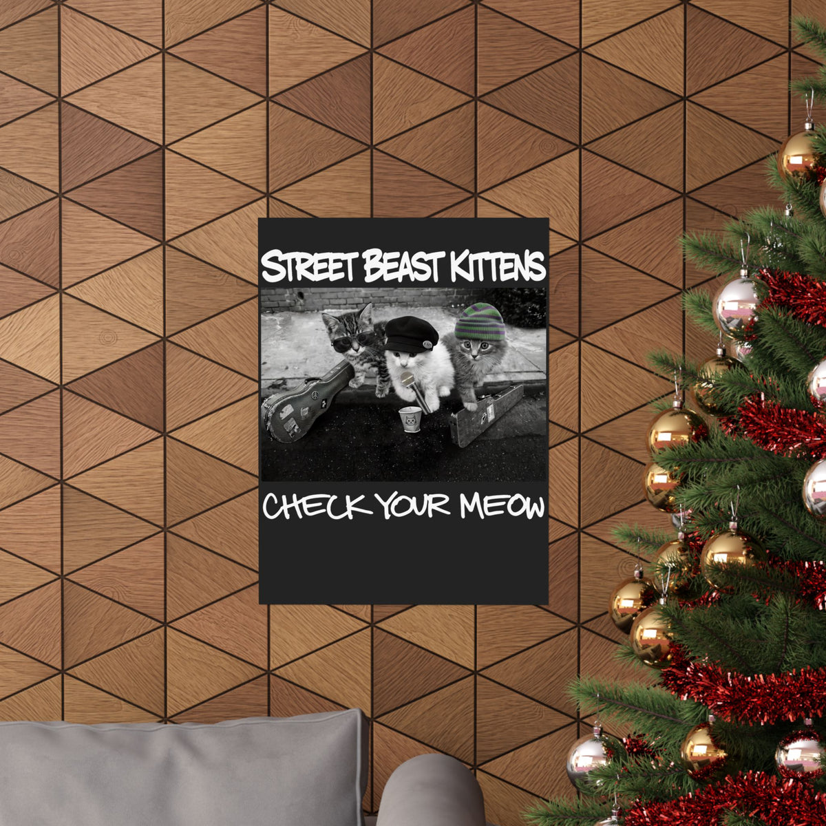 Street Beast Kittens "Check Your Meow" Poster