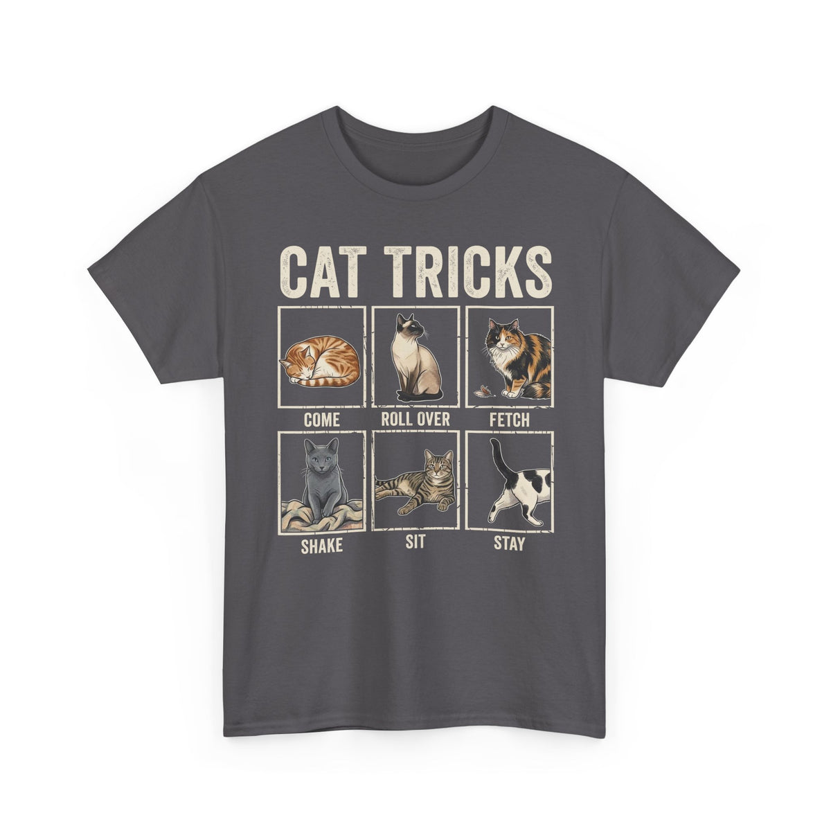 Funny Cat Tricks T-Shirt — Cute Cat Humor Tee