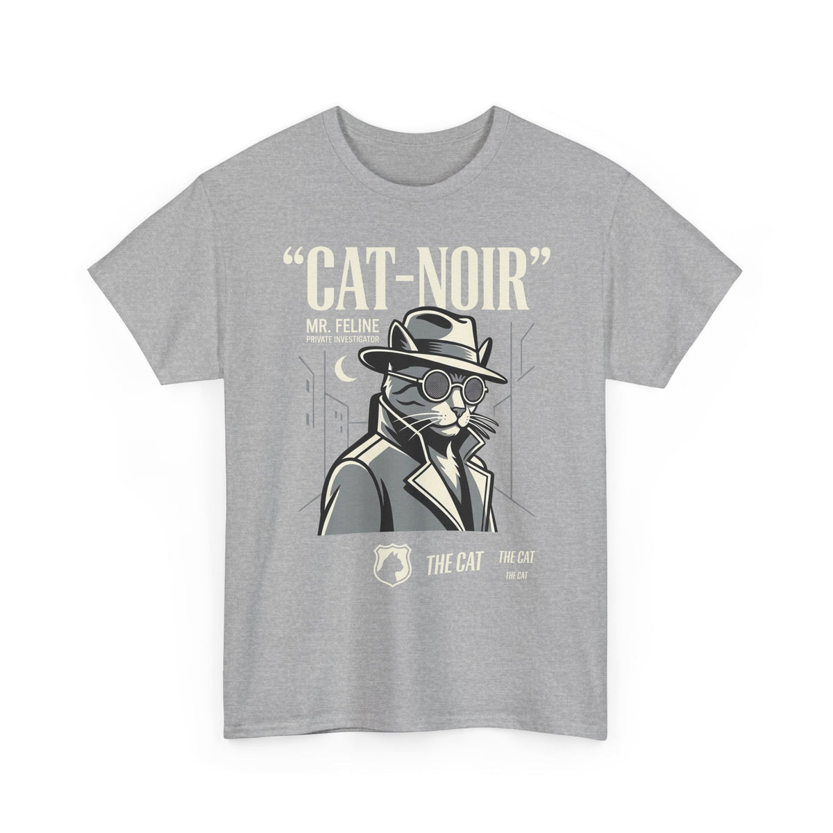 Detective Cat T-Shirt — Vintage Noir Graphic Tee