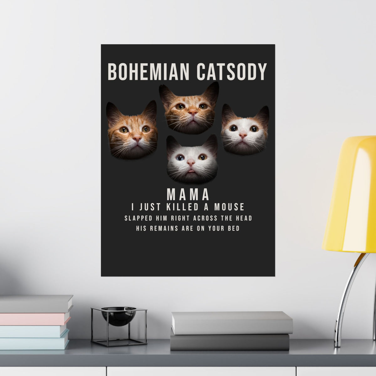 Bohemian Catsody Poster — Boho Cat Graphic Poster