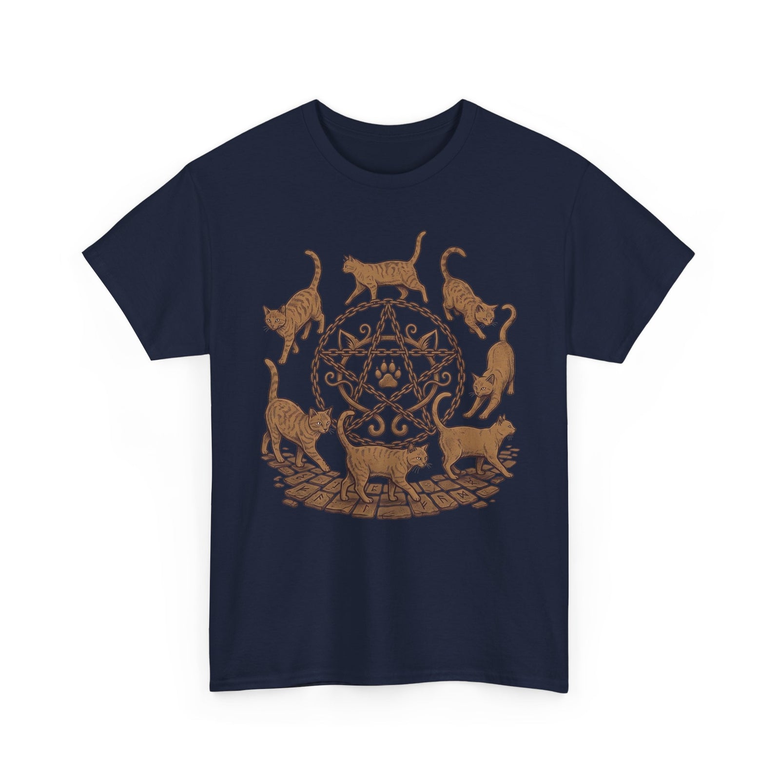 Witchy Cat Pentagram Tee