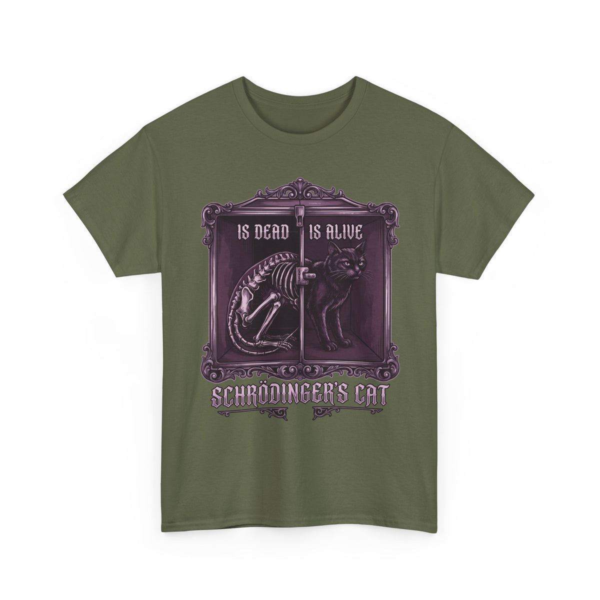 Schrödinger's Cat Is Dead Is Alive T-Shirt — Gothic Science Physics Tee