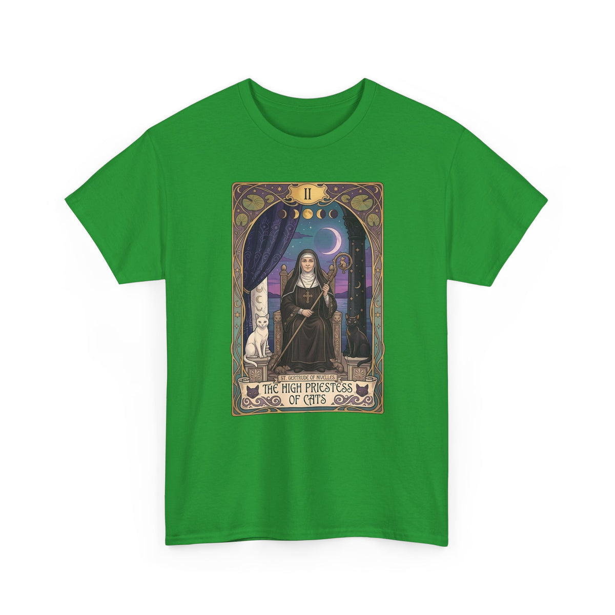High Priestess of Cats T-Shirt — Mystical Cat Lover Tee