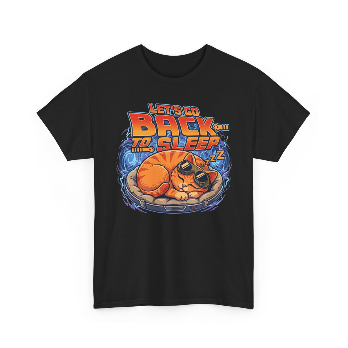 Back to Sleep Cat T-Shirt — Retro Sleepy Cat Graphic Tee