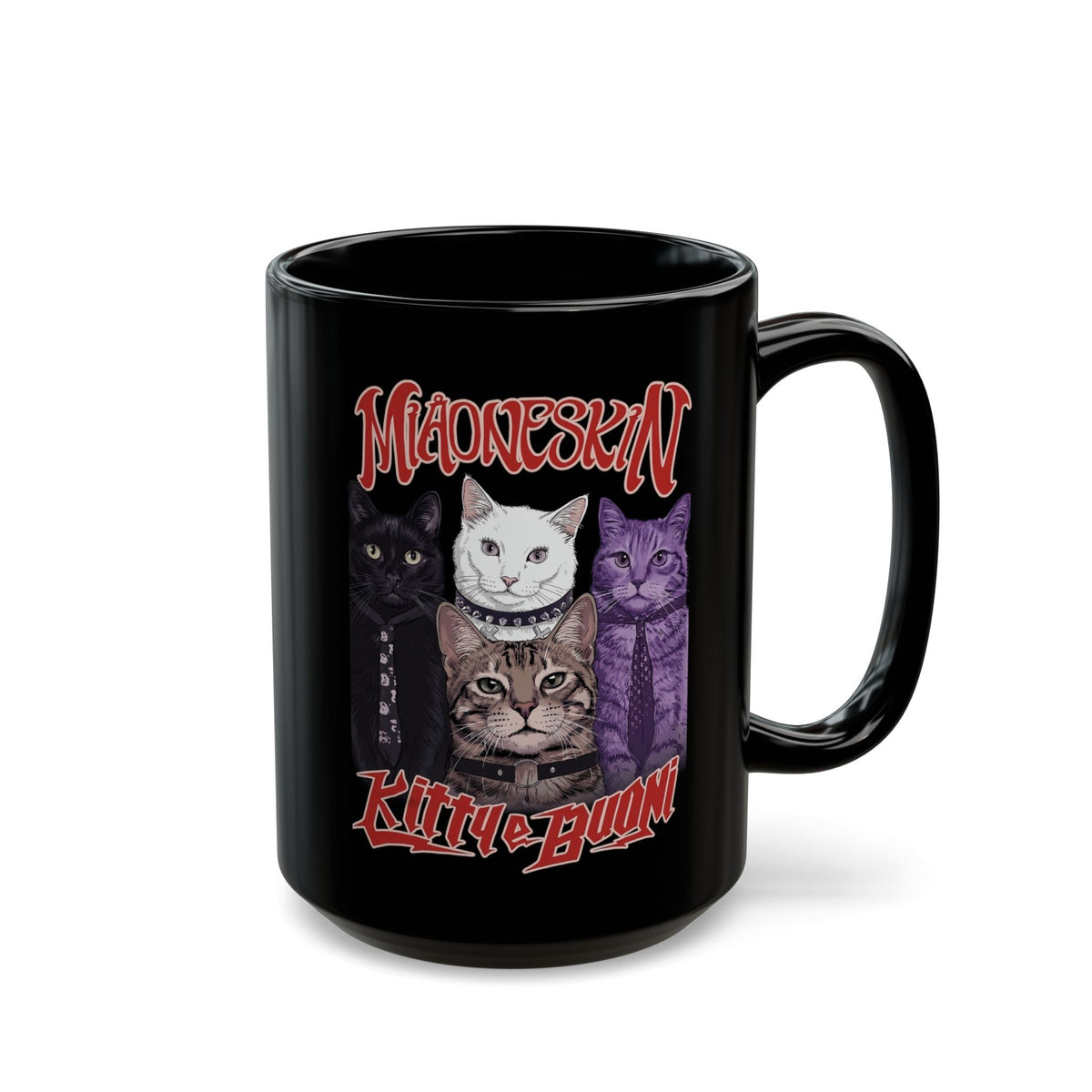 MIAONESKIN Kitty e Buon Black Mug