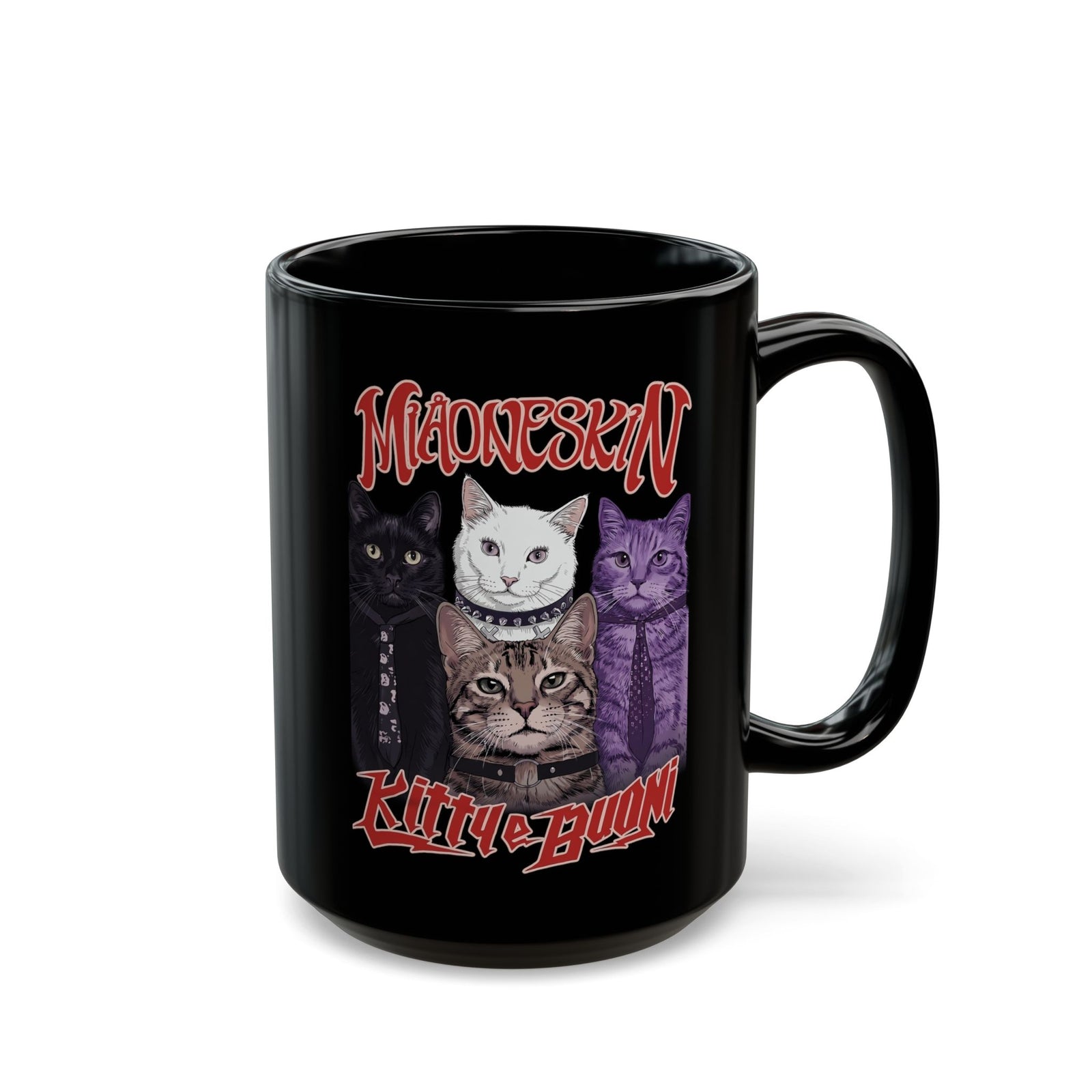 MIAONESKIN Kitty e Buon Black Mug